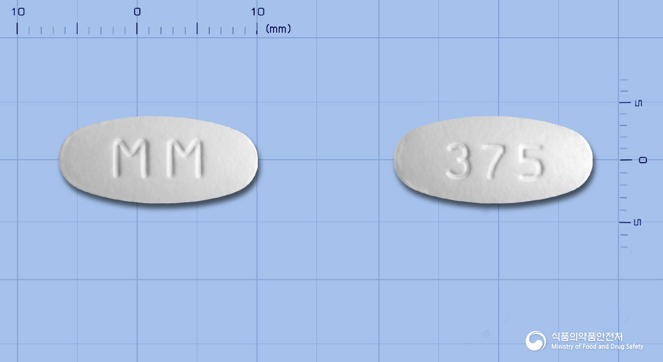 명문아모클란정 375mg